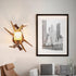 Contemporary Creative Resin Imitation Antler Glass Shade 1-Light Wall Sconce Lamp For Living Room