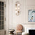 Contemporary Scandinavian Oval Orb Hardware Glass 4-Light Wall Sconce Lamp For Living Room