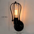 Contemporary Industrial Iron Frame 1/2-Light Wall Sconce Lamp For Living Room