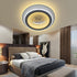 Contemporary Creative Diamond Mandarin Ducks Design Acrylic Round Shade LED Flush Mount Ceiling Light For Bedroom