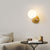 Modern Minimalist Orb All Copper Glass 1-Light Wall Sconce Lamp For Bedroom