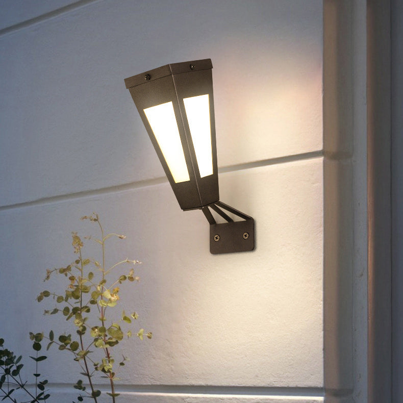 Contemporary Industrial Intelligent Sensor LED Solar Waterproof Wall Sconce Lamp For Outdoor Patio