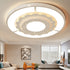 Contemporary Simplicity Starry Sky Decor Flower Edging Acrylic Round Shade LED Flush Mount Ceiling Light For Living Room