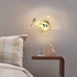 Contemporary Creative Fan-Shaped Acrylic Sunflower Dragonfly Decor LED Wall Sconce Lamp For Living Room