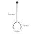 Contemporary Creative Headphone Iron Glass Shade 2-Light Chandelier For Living Room