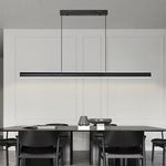 Modern Minimalist Long Aluminum Acrylic LED Island Light Chandelier For Dining Room