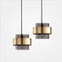 Contemporary Nordic Round Metal Glass 1-Light Pendant Light For Living Room