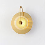 Contemporary Nordic Round Iron Glass LED Wall Sconce Lamp For Living Room