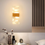 Contemporary Creative Fan-Shaped Acrylic Sunflower Dragonfly Decor LED Wall Sconce Lamp For Living Room