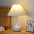 Modern Minimalist Gourd Folding Lampshade Metal Fabric 1-Light Table Lamp For Bedroom