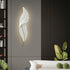 Contemporary Creative Resin Imitation Peacock Feather LED Waterproof Wall Sconce Lamp For Living Room