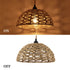 Traditional Farmhouse Natural Plant Waterweed Weaving Round 1-Light Pendant Light For Living Room