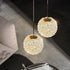 Contemporary Luxury Crystal Lychee Shade Hardware 1-Light Pendant Light For Living Room