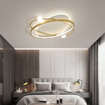 Modern Minimalist Circular Hardware Acrylic LED Flush Mount Ceiling Light For Bedroom