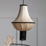 Contemporary Vintage Cone Hardware Fabric 1/3 Light Pendant Light For Living Room