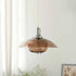 Contemporary Nordic Amber Glass Disc Iron 1-Light Pendant Light For Living Room