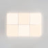 Modern Simplicity Ribbed PE Cube Shade LED Flush Mount Ceiling Light For Living Room