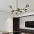 Contemporary Creative Lava Orb All Copper Glass 3/5/8 Light Chandelier For Living Room