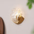 Modern Art Deco Shell Brass Glass 1-Light Wall Sconce Lamp For Living Room