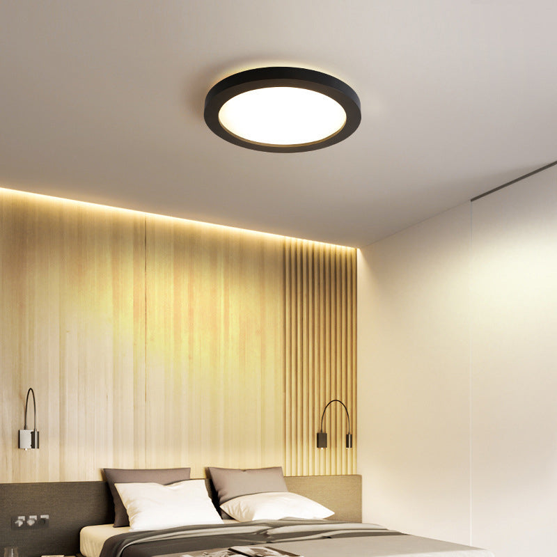 Modern Minimalist Round Iron Acrylic LED Flush Mount Ceiling Light For Bedroom