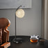 Modern Minimalist Round Ball Aluminum Iron Acrylic 1-Light Table Lamp For Bedroom