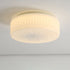 Contemporary Simplicity Cylindrical Engraved Glass LED Flush Mount Ceiling Light For Living Room