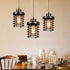 Contemporary Industrial Openwork Cylinder Iron 1-Light Pendant Light For Living Room