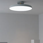 Modern Minimalist Round Hardware Acrylic LED Semi-Flush Mount Ceiling Light For Living Room