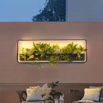 Modern Minimalist Square Geometric Frame Outdoor Waterproof LED Wall Sconce Lamp For Garden