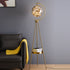 Contemporary Scandinavian Orb Tripod Iron Glass LED Standing Floor Lamp For Bedroom