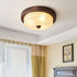 Contemporary Simplicity Frosted Glass Round 3-Light Flush Mount Ceiling Light For Bedroom