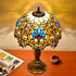 Traditional Tiffany Flower Gemstone Stained Glass 1-Light Table Lamp For Living Room