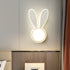 Contemporary Creative Rabbit Round Acrylic LED Wall Sconce Lamp For Bedroom