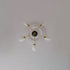 Contemporary Vintage Cream Branch Flower Brass Glass 3/5/8 Light Chandelier For Living Room