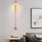 Contemporary Nordic Hardware Acrylic Rotatable Round Shade LED Wall Sconce Lamp For Living Room