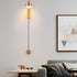 Contemporary Nordic Hardware Acrylic Rotatable Round Shade LED Wall Sconce Lamp For Living Room