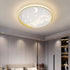 Modern Minimalist Round Moon Meteor Iron LED Flush Mount Ceiling Light For Bedroom