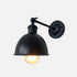 Contemporary Industrial Iron Semi-Circular Shade Rocker Arm 1-Light Wall Sconce Lamp For Living Room