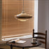 Modern Minimalist Multiple Layers Round Hardware Solid Wood 1-Light Pendant Light For Living Room