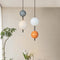 Modern Art Deco Liftable Multi Orb String Aluminum Acrylic LED Pendant Light For Bedroom