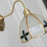 Modern Art Deco Four-Leaf Clover Brass Round Glass Shade 1-Light Wall Sconce Lamp For Bedroom