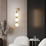 Modern Minimalist Round Ball String Aluminum Plastic LED Wall Sconce Lamp For Bedroom