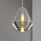 Contemporary Scandinavian Wave Stripe Round Iron Glass 1-Light Pendant Light For Living Room