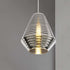 Contemporary Scandinavian Wave Stripe Round Iron Glass 1-Light Pendant Light For Living Room