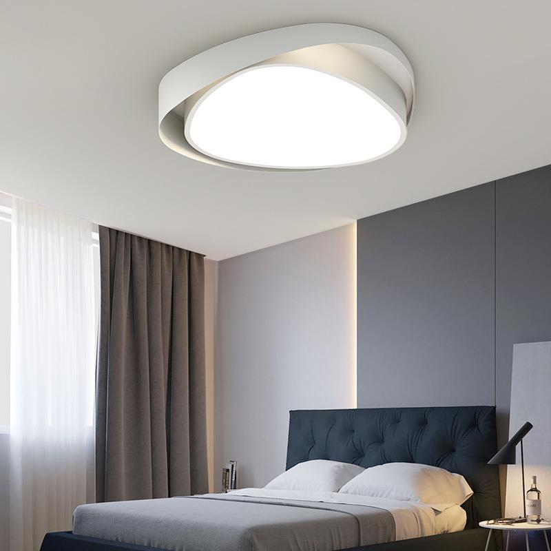 Contemporary Simplicity Iron Acrylic Round Shade LED Flush Mount Ceiling Light For Bedroom