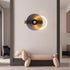 Contemporary Nordic Acrylic Geometric Circle Hardware LED Wall Sconce Lamp For Bedroom