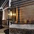 Contemporary Industrial Copper Glass Lantern 1-Light Waterproof Wall Sconce Lamp For Outdoor Patio