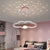 Contemporary Creative Starry Reflection Clouds Acrylic Ring LED Chandelier For Living Room