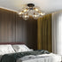 Contemporary Luxury Branch Round Ball Iron Glass 4/6/8 Semi-Flush Mount Ceiling Light For Bedroom