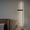 Modern Minimalist Straight Line Silicone Copper LED Wall Sconce Lamp For Living Room